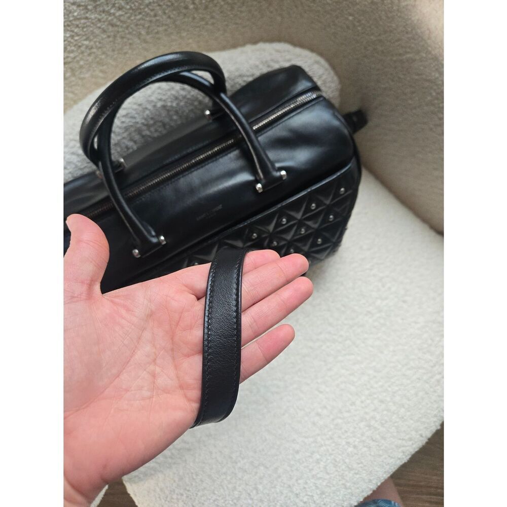 Saint Laurent Studded Leather Crossbody Satchel Bag - Picture 6 of 16